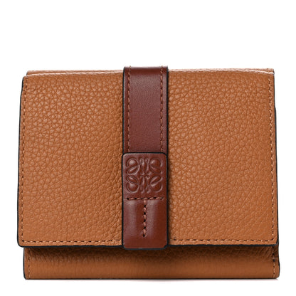 Loewe Grained Calfskin Compact Wallet Caramel Pecan 1 of 7