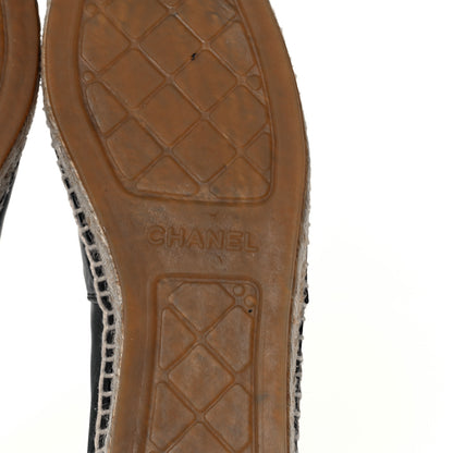 Chanel Lambskin CC Espadrilles 39 Black 6 of 10