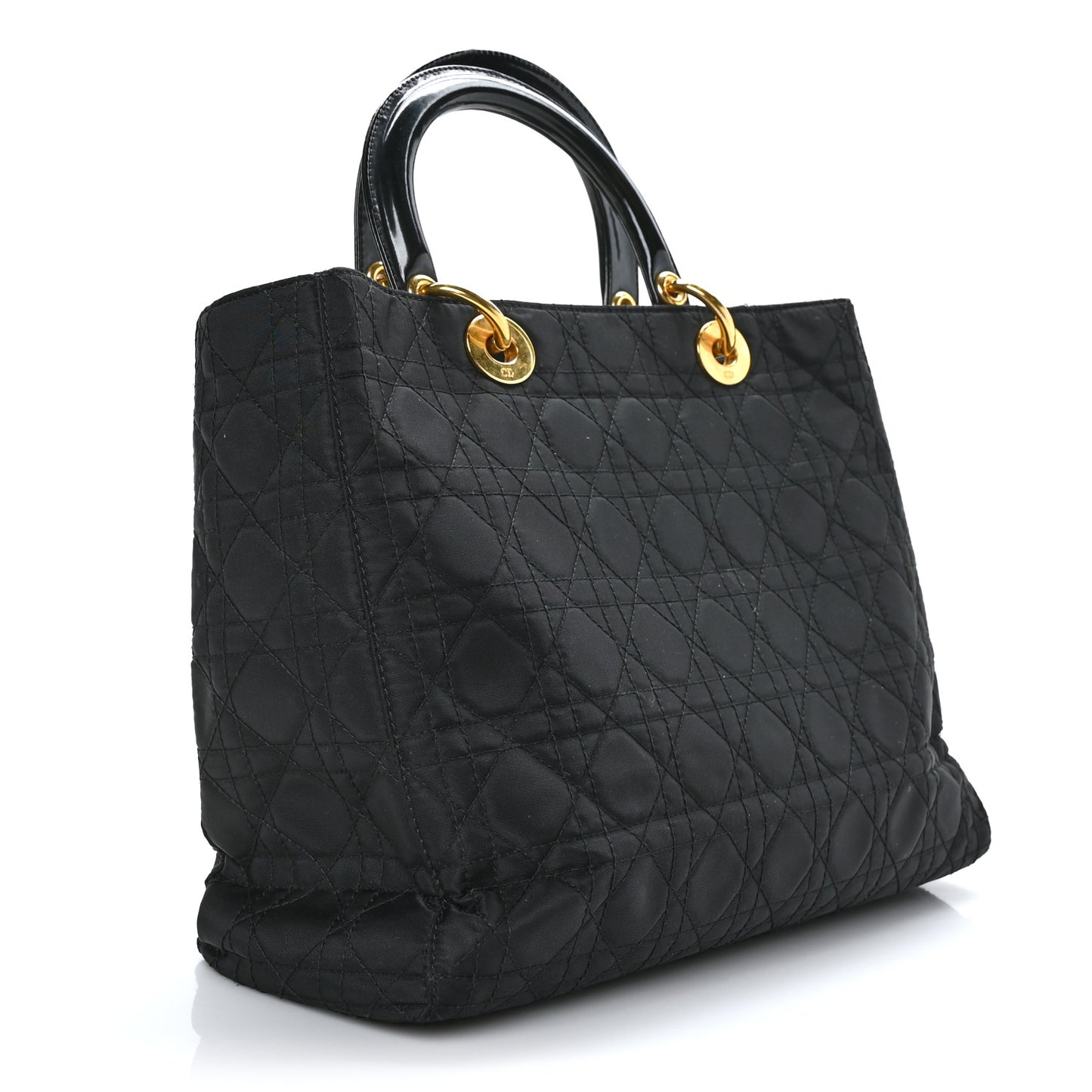 Nylon Cannage Large Lady Dior Black