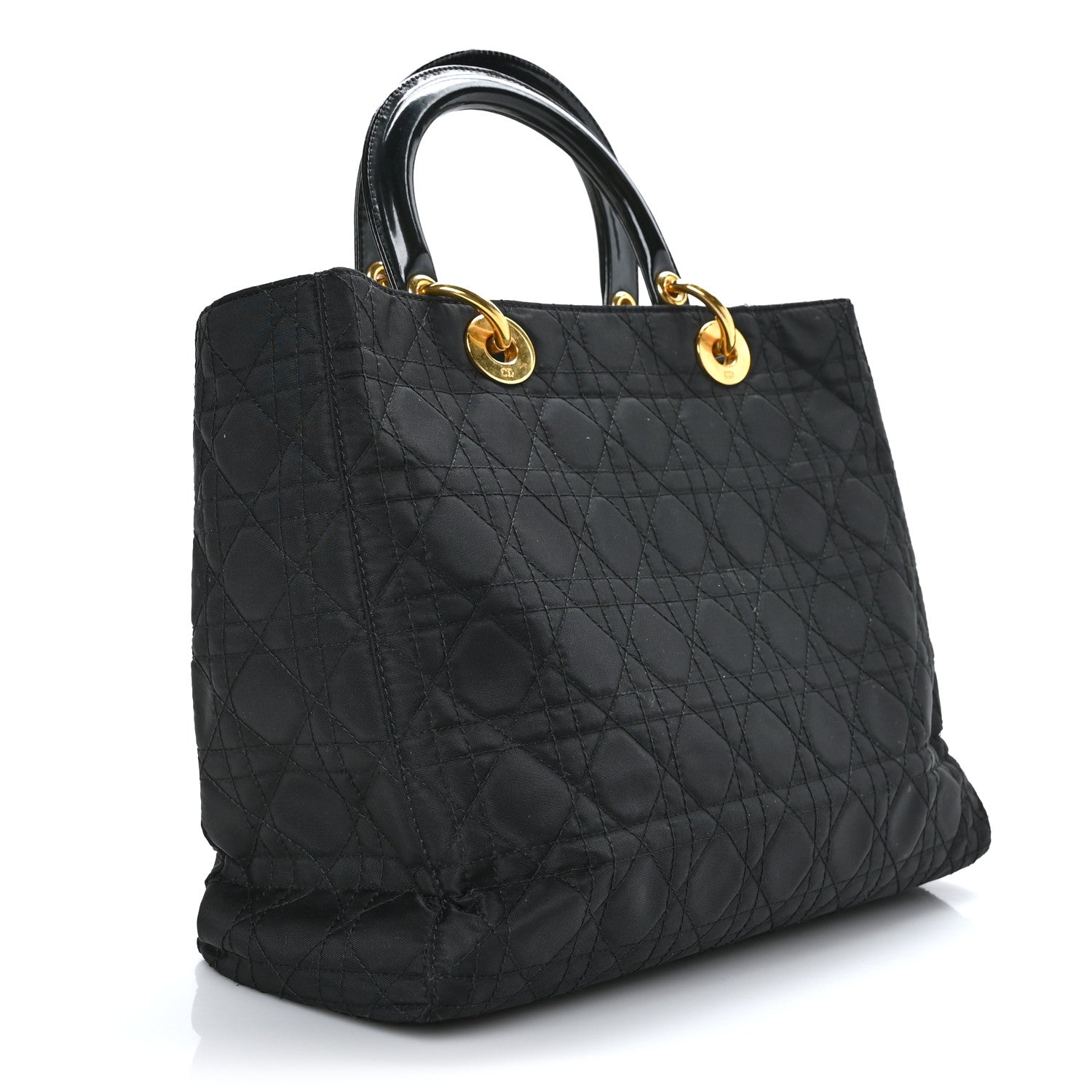 Christian Dior Nylon Cannage Large Lady Dior Black 3 of 10