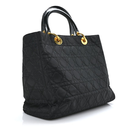 Christian Dior Nylon Cannage Large Lady Dior Black 3 of 10