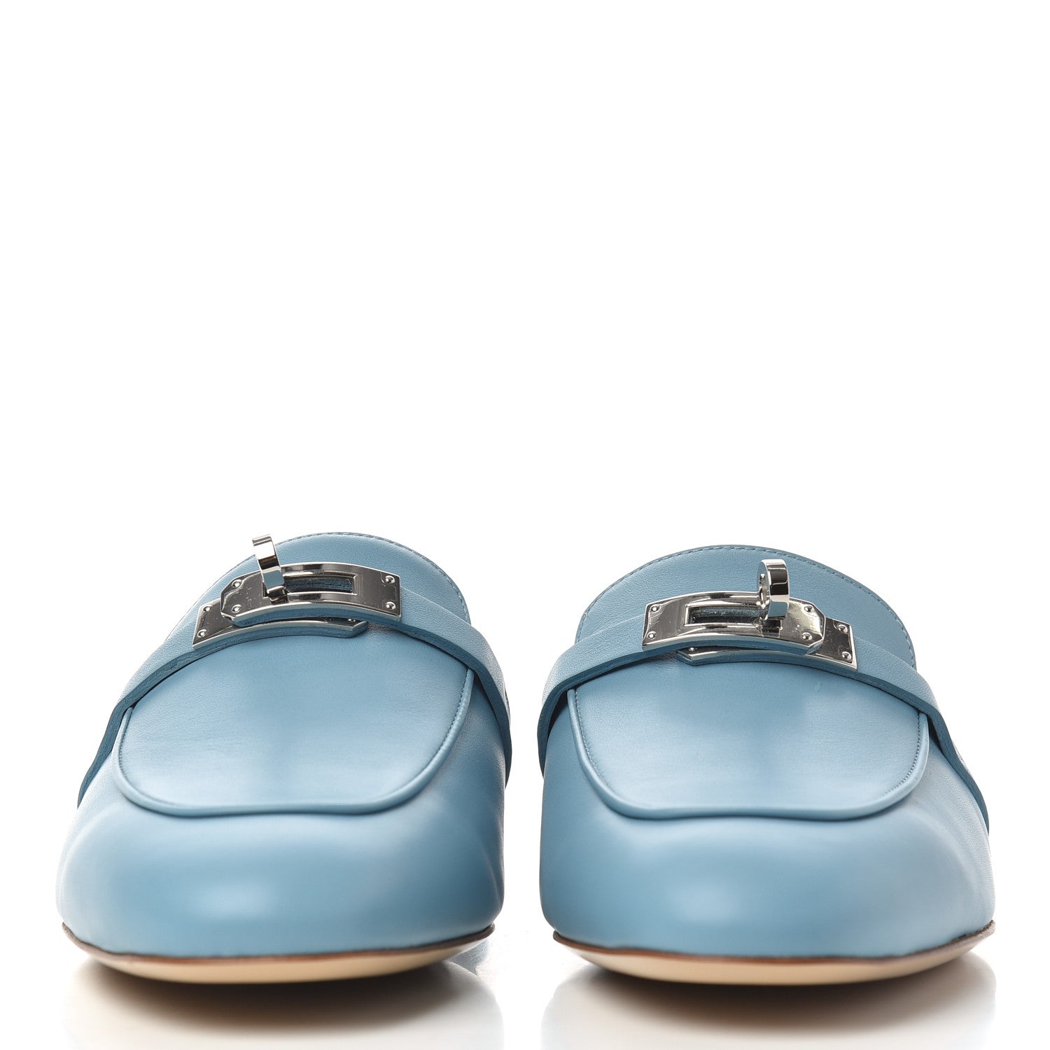 Hermes Calfskin Oz Mules 38.5 Ciel 2 of 11