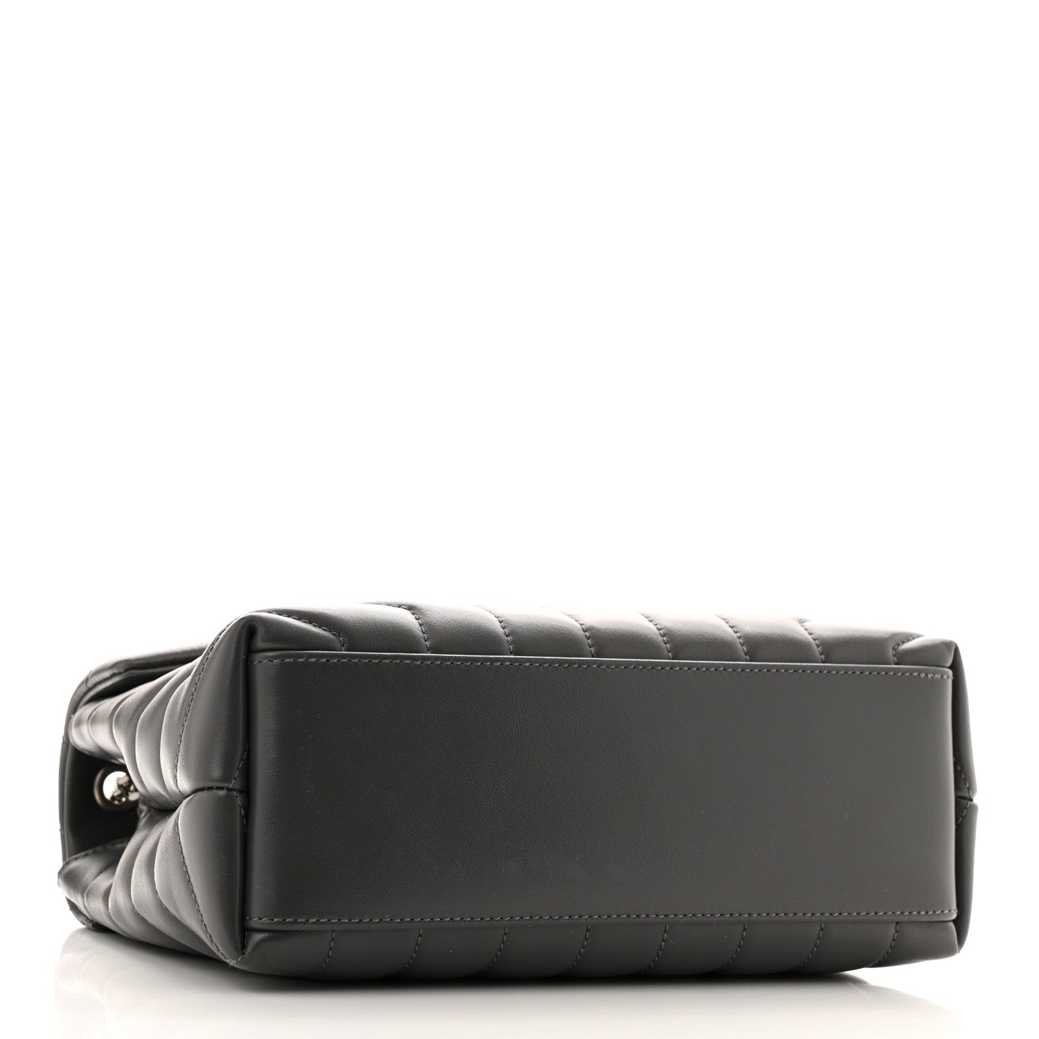 Saint Laurent Calfskin Y Quilted Monogram Small Loulou Chain Satchel Storm 4 of 10