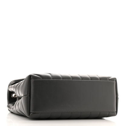 Saint Laurent Calfskin Y Quilted Monogram Small Loulou Chain Satchel Storm 4 of 10