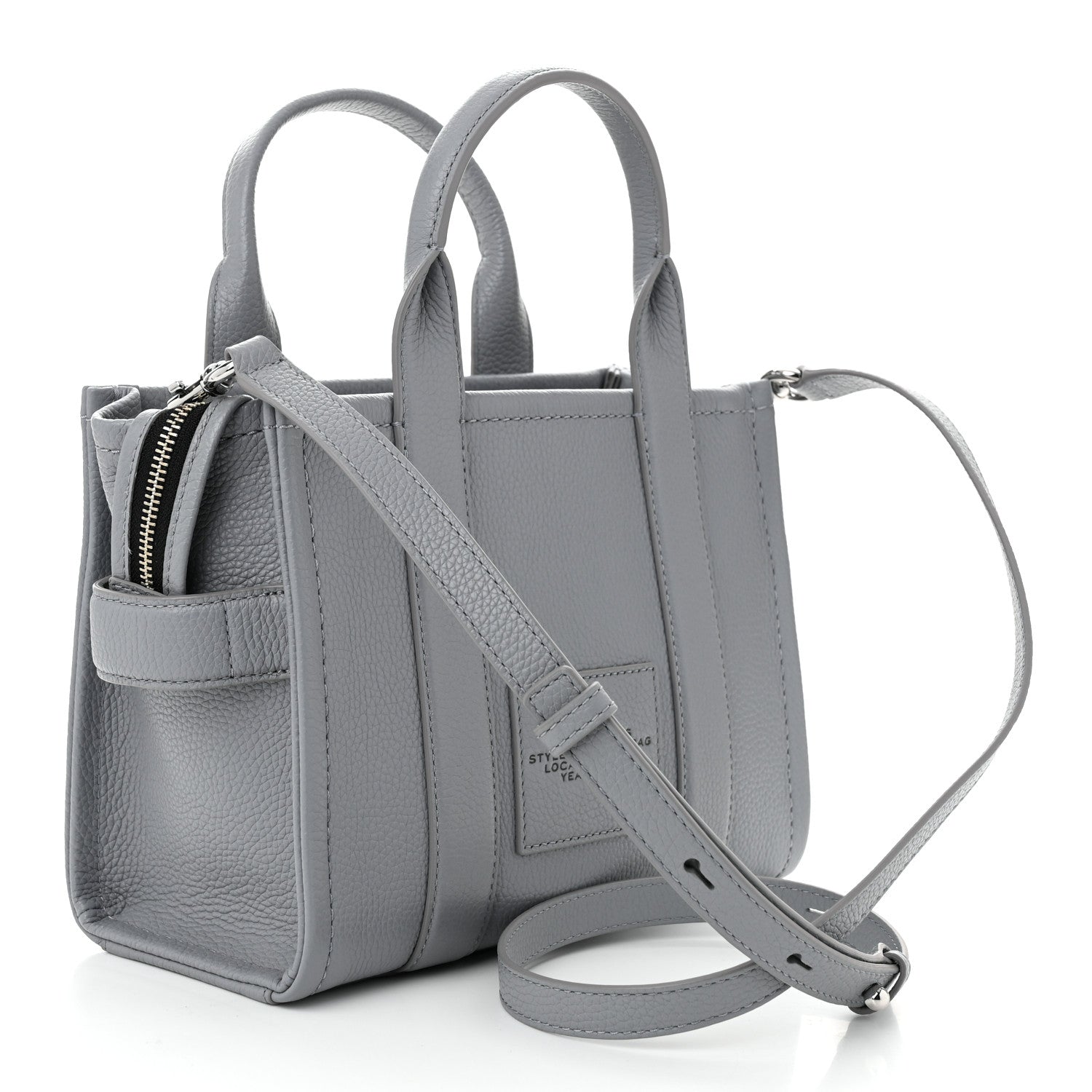 Marc Jacobs Grained Calfskin Small The Tote Bag Wolf Grey 3 of 11