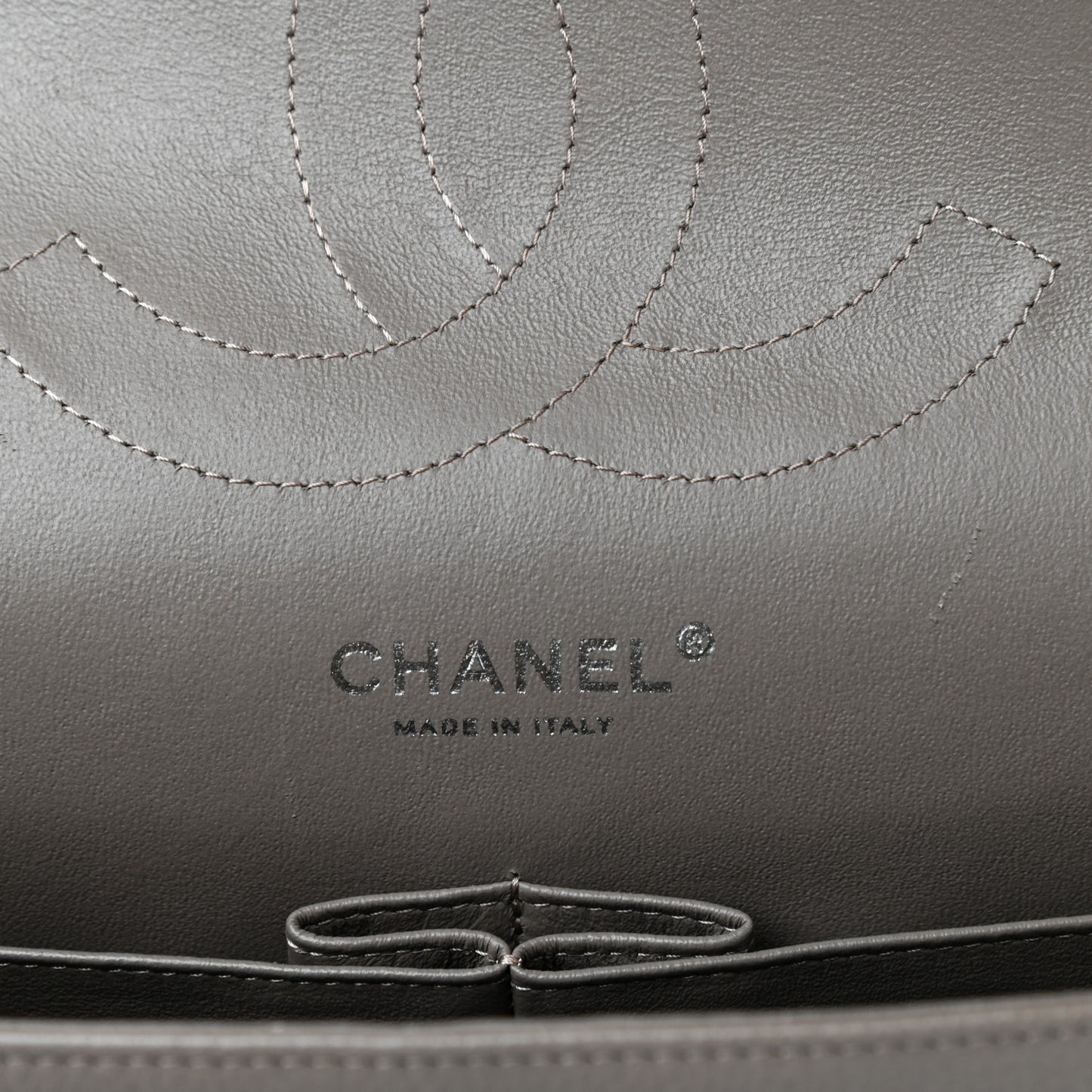 Caviar Quilted Jumbo Double Flap Taupe