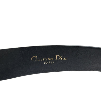 Christian Dior Calfskin 30 Montaigne Cut-Out CD Belt 85 34 Black 2 of 6