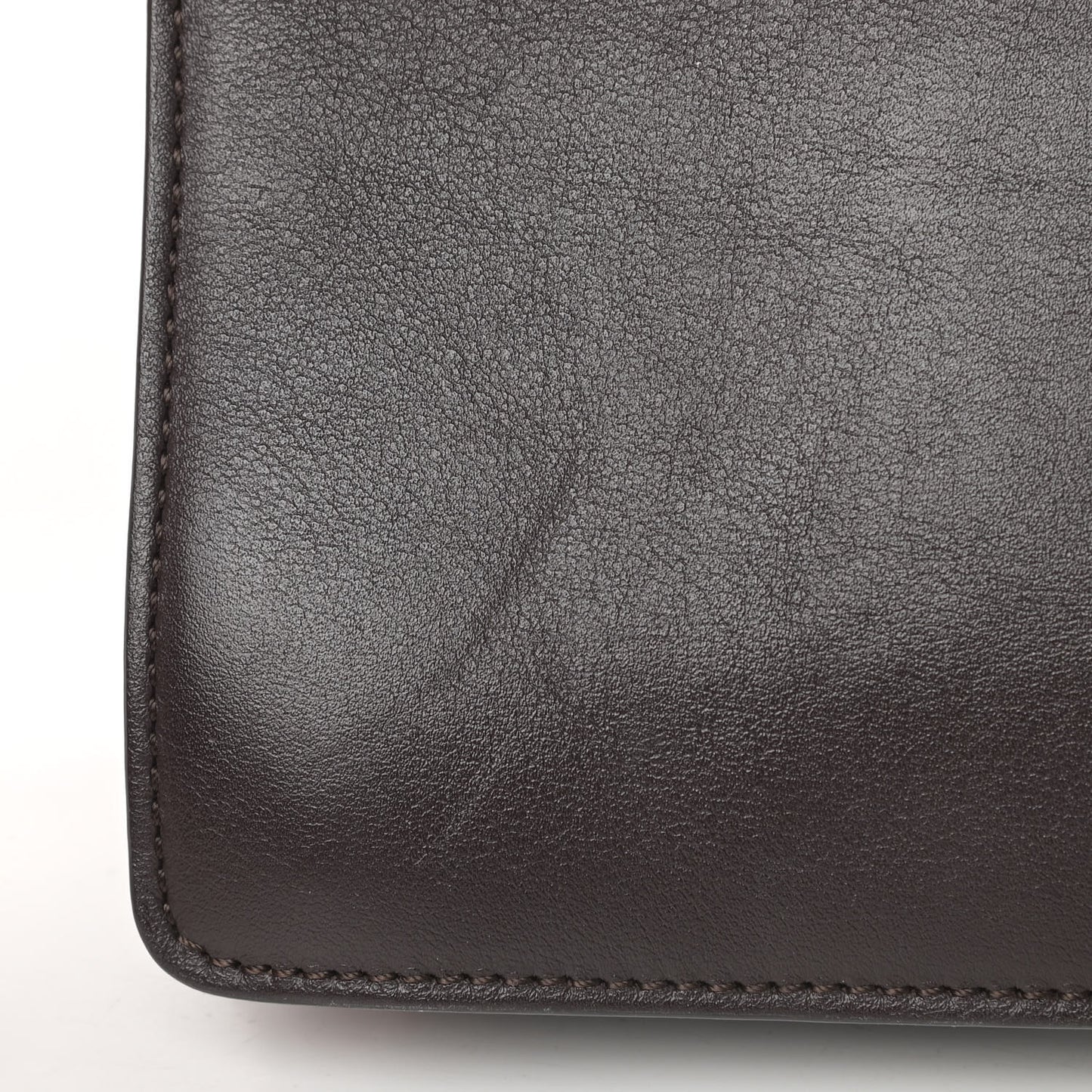 Suede Calfskin Small Faye Shoulder Bag Carbon Brown