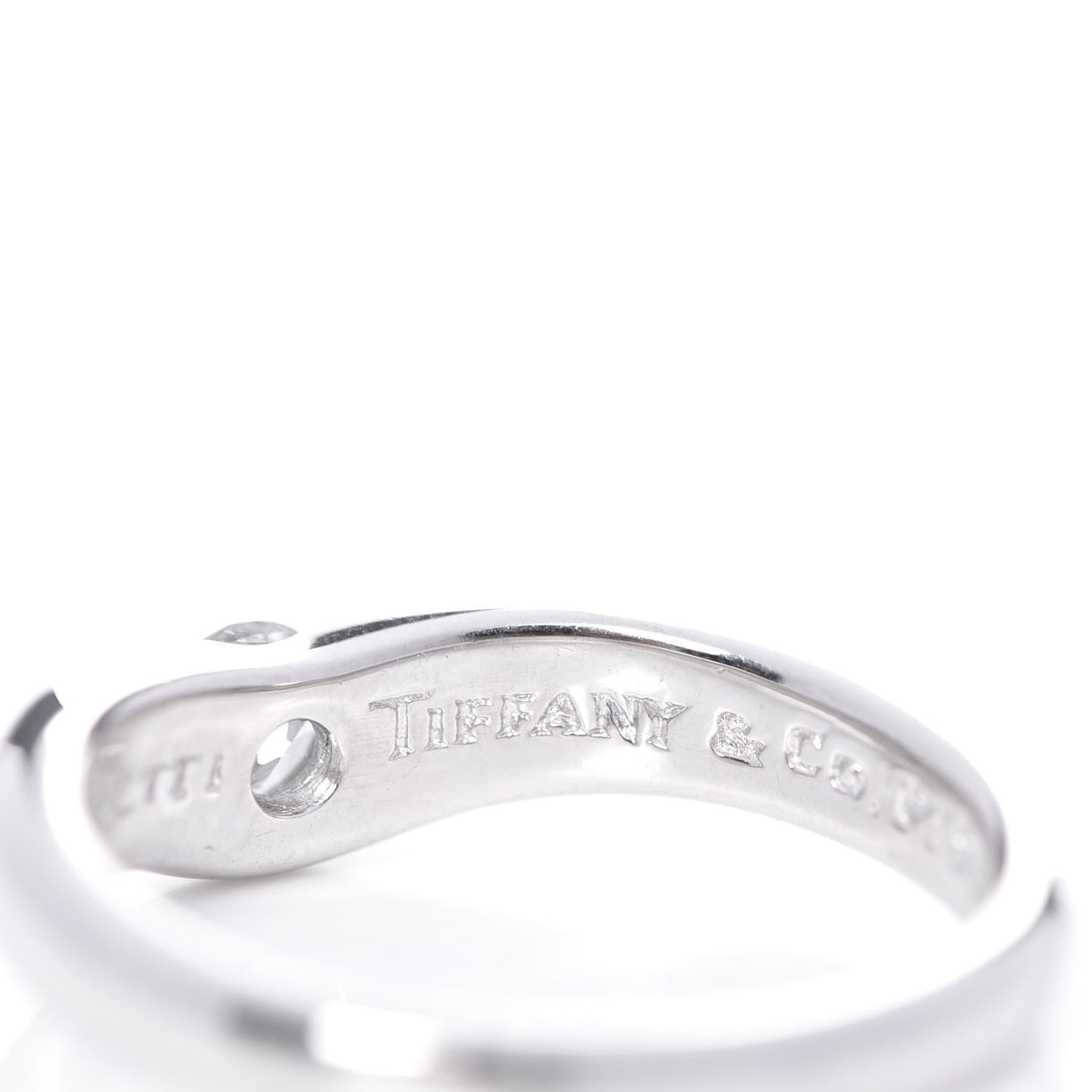 Platinum Diamond Elsa Peretti Curved Band Ring 5.5