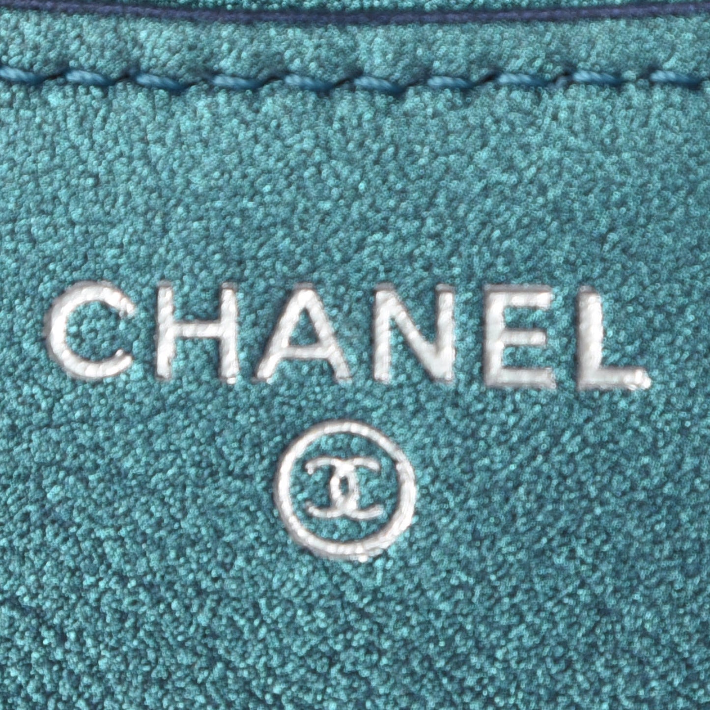 Iridescent Lambskin Quilted Small Compact Wallet Turquoise