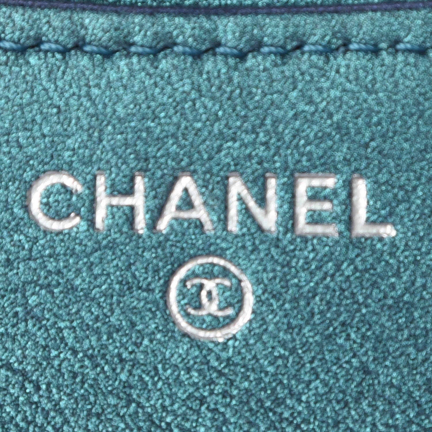 Chanel Iridescent Lambskin Quilted Small Compact Wallet Turquoise 6 of 9