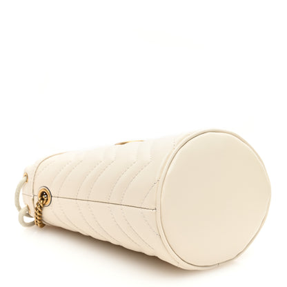 Gucci Calfskin Matelasse Mini GG Marmont 2.0 Bucket Bag White 8 of 21