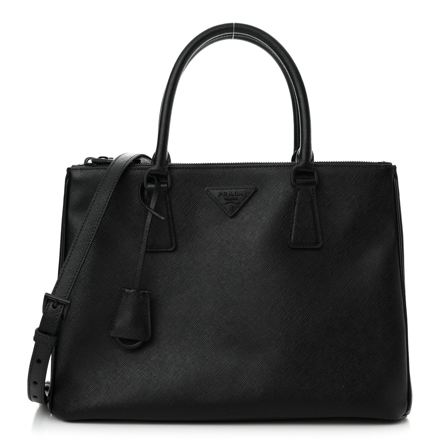 Prada Saffiano Lux Monochrome Large Galleria Double Zip Tote Black 1 of 8