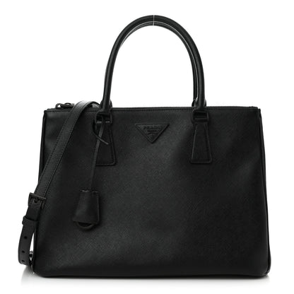 Prada Saffiano Lux Monochrome Large Galleria Double Zip Tote Black 1 of 8