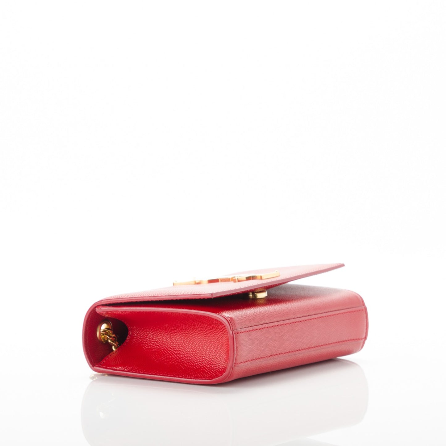 Grain De Poudre Small Classic Monogram Satchel Vermillion