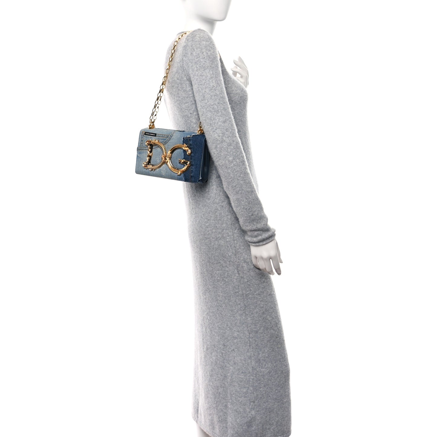 Denim DG Girls Shoulder Bag Blue