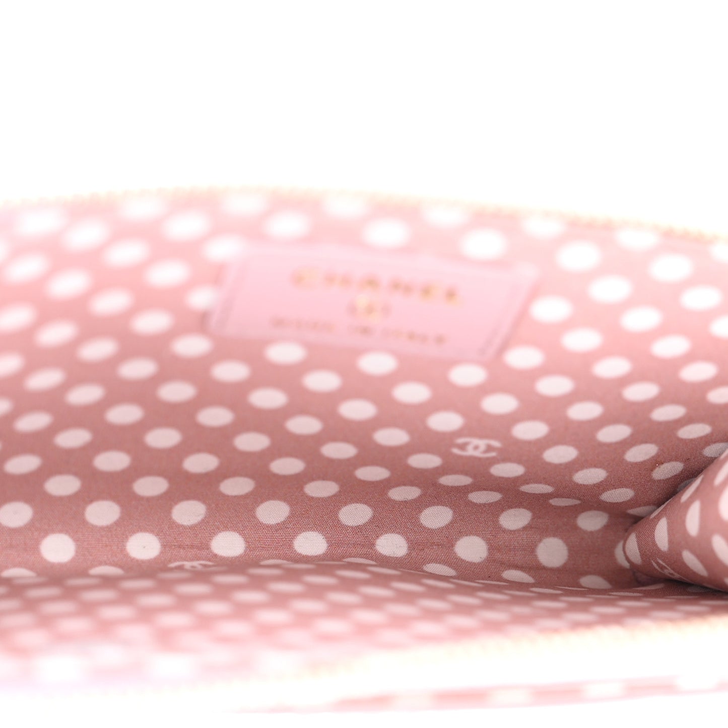 Lambskin Quilted Pearl Crystal CC Zip Around Card Holder Pink