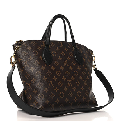 Louis Vuitton Monogram Flower Zipped Tote MM Black 3 of 11