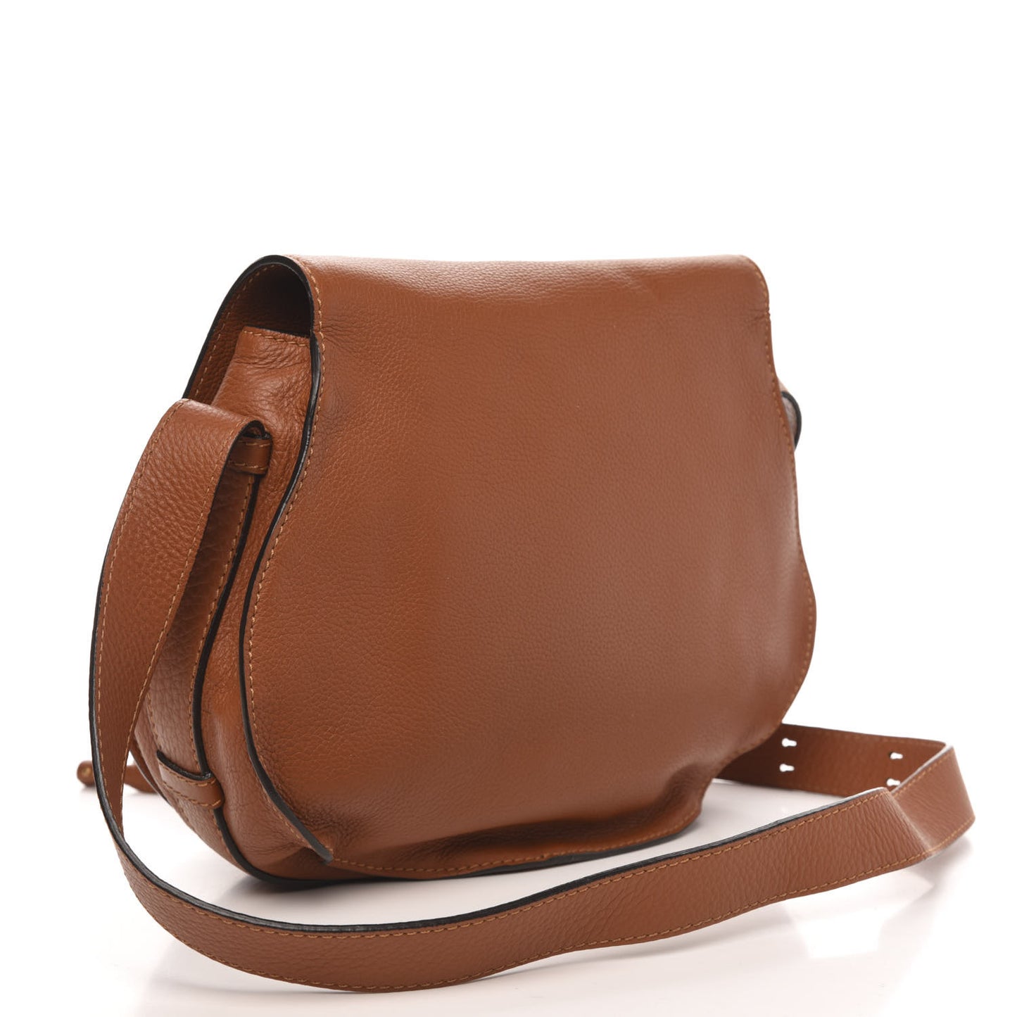 Calfskin Medium Marcie Round Crossbody Bag Tan