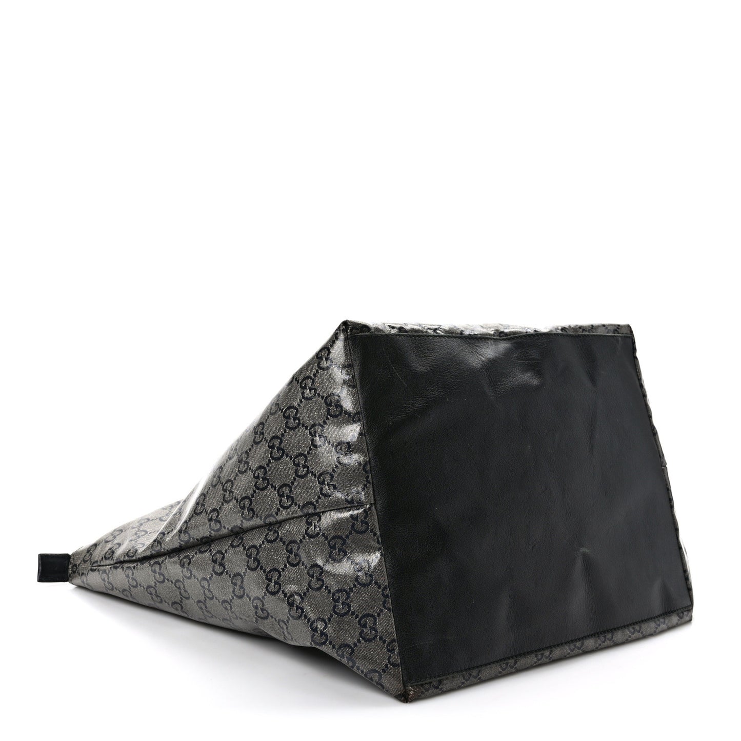 Crystal Monogram Large Bucket Tote Black