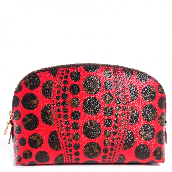 Louis Vuitton Monogram Kusama Pumpkin Dots Cosmetic Pouch Red 1 of 7