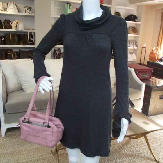 Caviar Square Stitched Satchel Pink