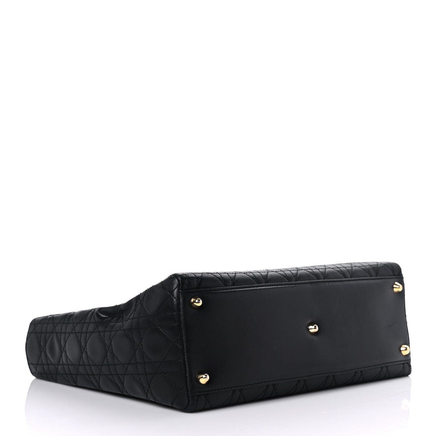 Lambskin Cannage Large Lady Dior Black