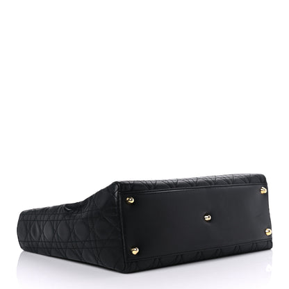 Christian Dior Lambskin Cannage Large Lady Dior Black 4 of 17