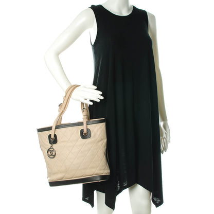 Chanel Lambskin Quilted Country Club Tote Beige Clair Brown 2 of 9