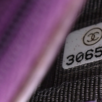 Chanel Iridescent Lambskin Quilted Wallet On Chain WOC Purple 7 of 10