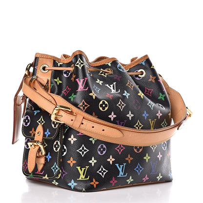 Louis Vuitton Monogram Multicolor Petit Noe Black 4 of 16