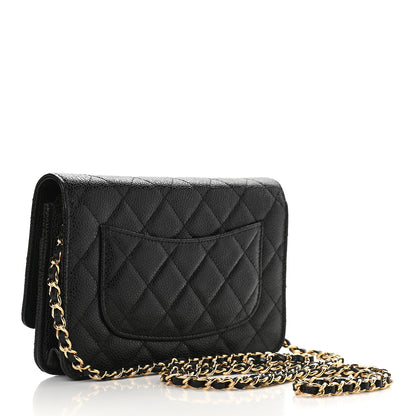 Chanel Caviar Quilted Wallet On Chain WOC Black 3 of 10