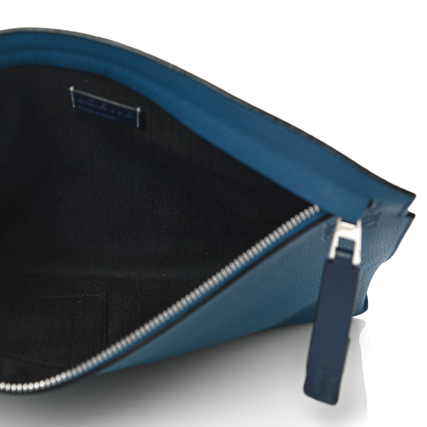 Calfskin T Pouch Blue