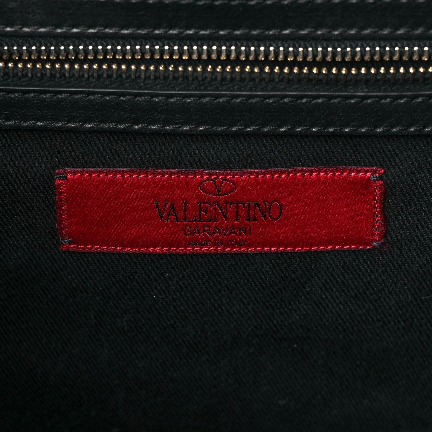 Vitello Extra Large Glam Lock Rockstud Flap Black