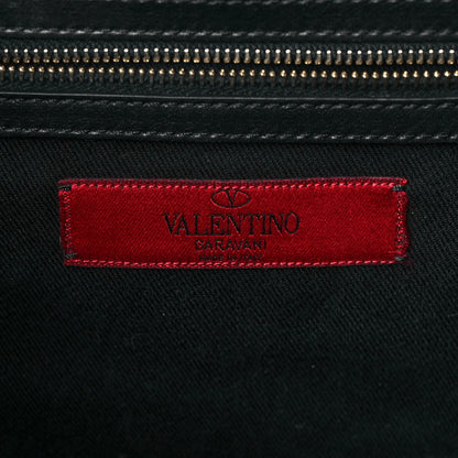 Valentino Garavani Vitello Extra Large Glam Lock Rockstud Flap Black 6 of 9