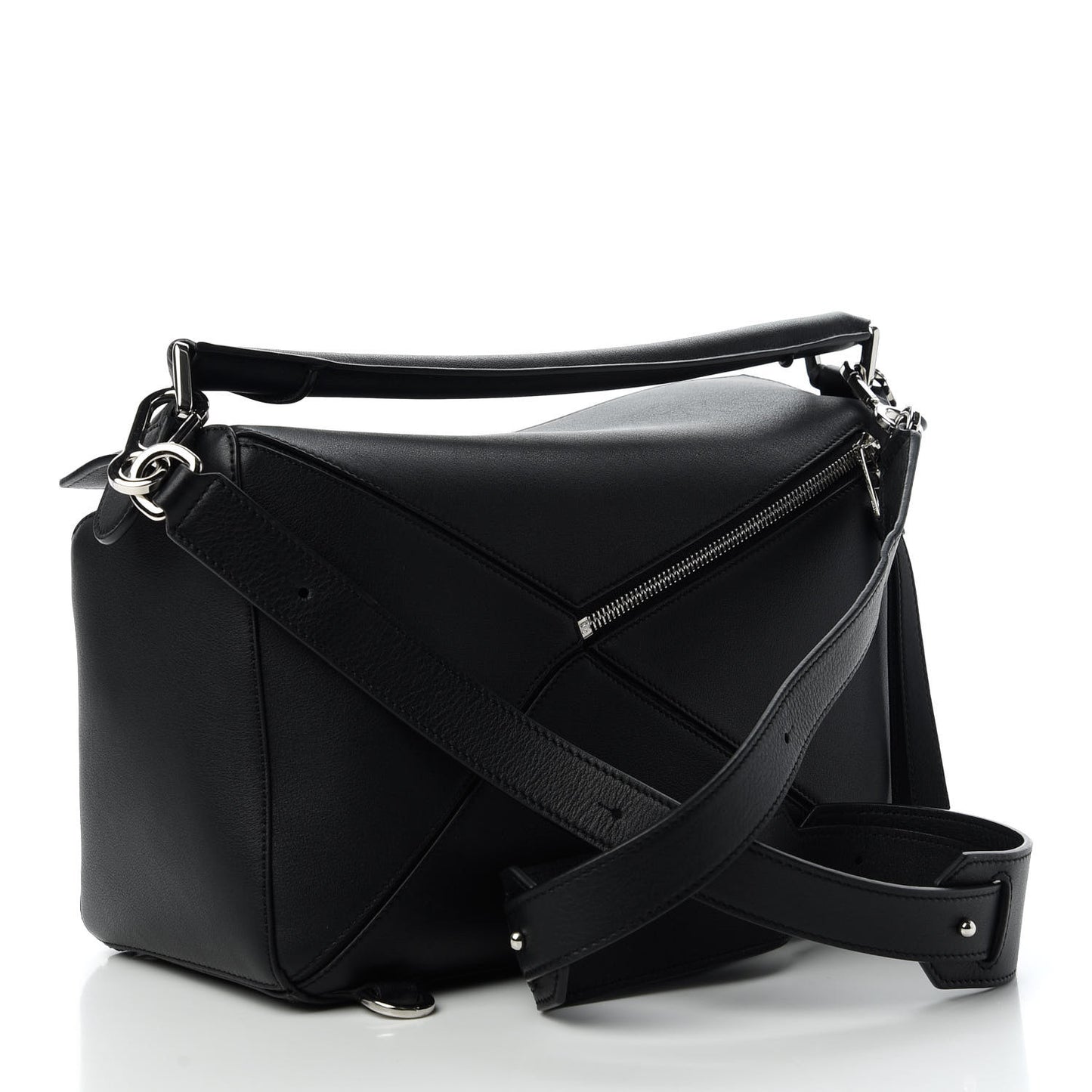 Calfskin Medium Puzzle Bag Black