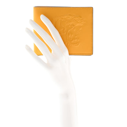 Gucci Calfskin Embossed Tiger Bi-Fold Wallet Yellow 2 of 13