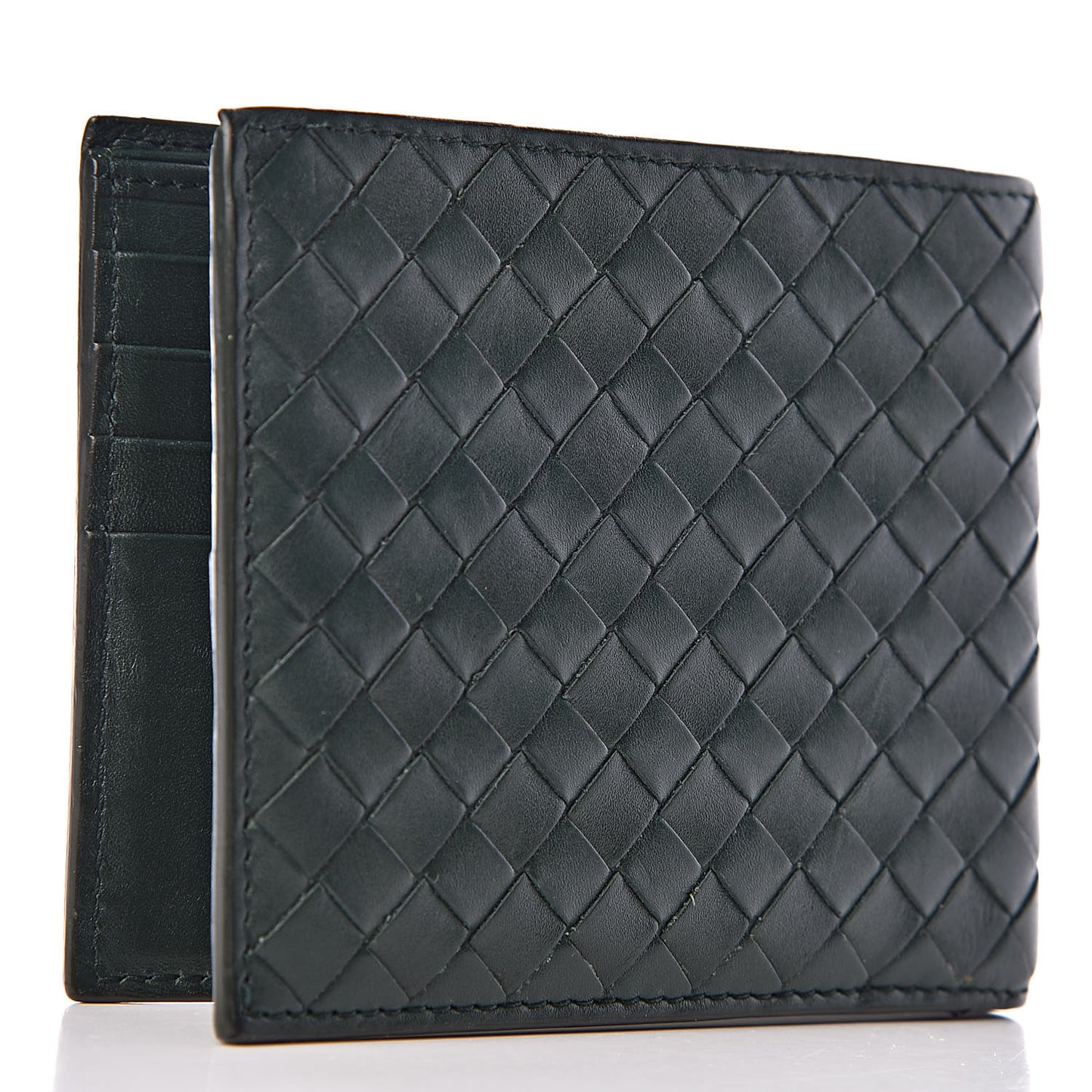 Nappa Intrecciato Bi-Fold Wallet Thyme