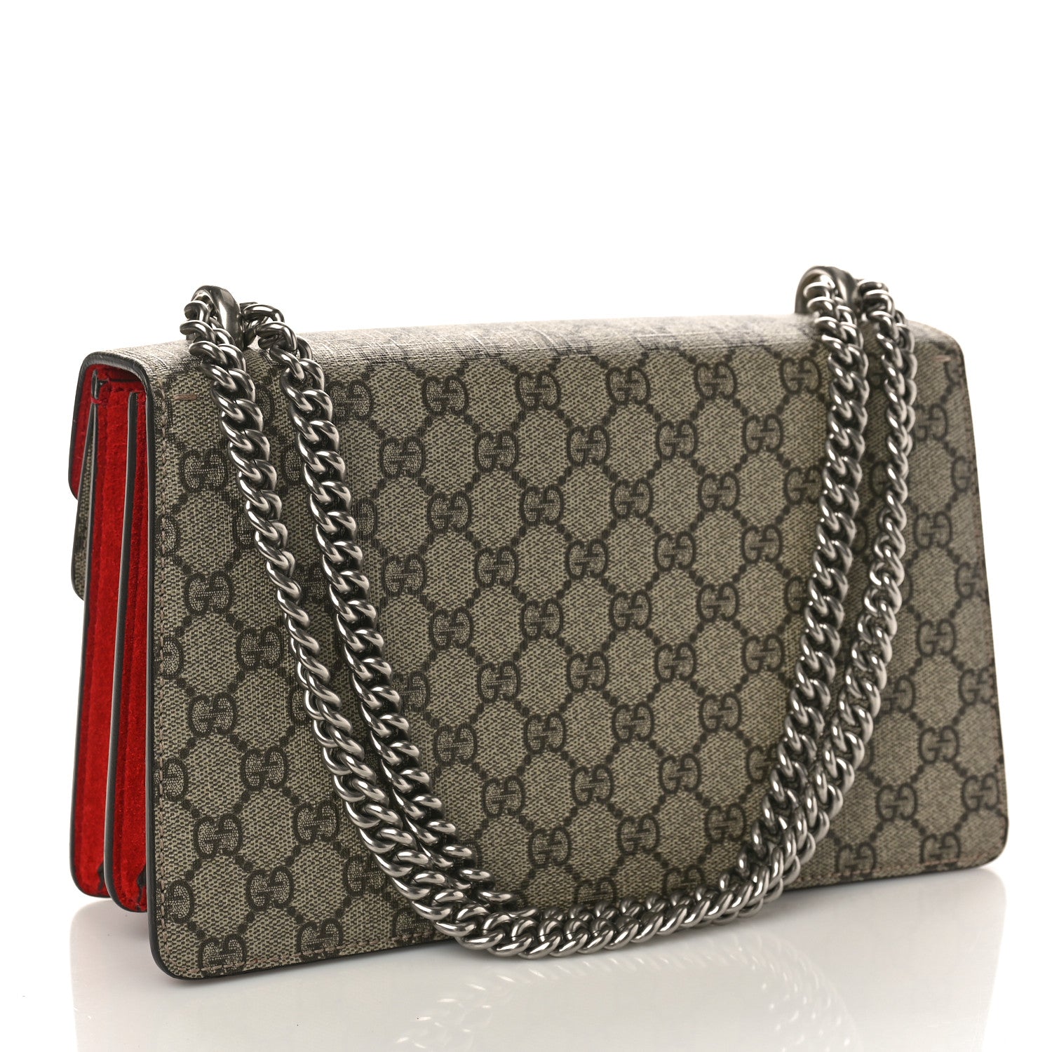 Gucci GG Supreme Monogram Small Dionysus Shoulder Bag Red 2 of 12