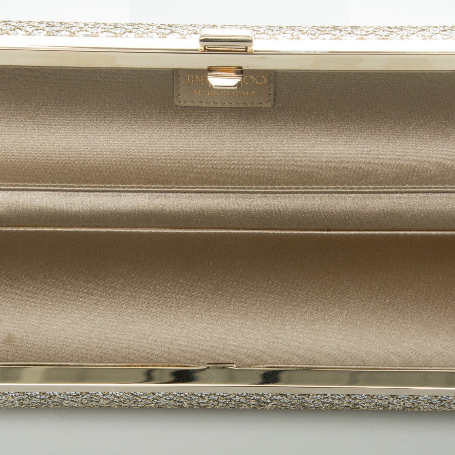 Jimmy Choo Lame Glitter Tube Clutch Light Gold 5 of 7