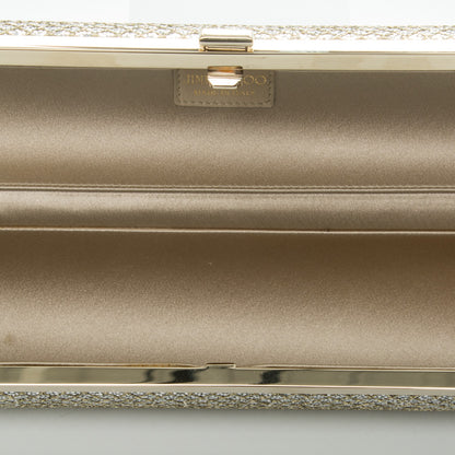 Jimmy Choo Lame Glitter Tube Clutch Light Gold 5 of 7