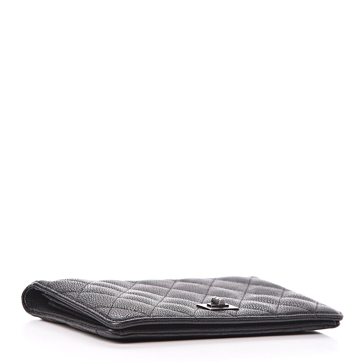 Caviar Quilted Reissue Yen Wallet Black