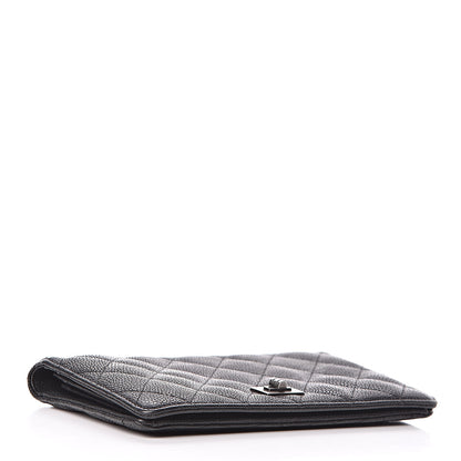 Chanel Caviar Quilted Reissue Yen Wallet Black 4 of 12