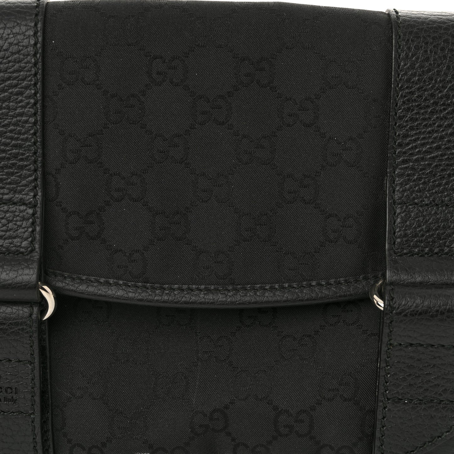 Nylon Monogram Waist Belt Bag  Black