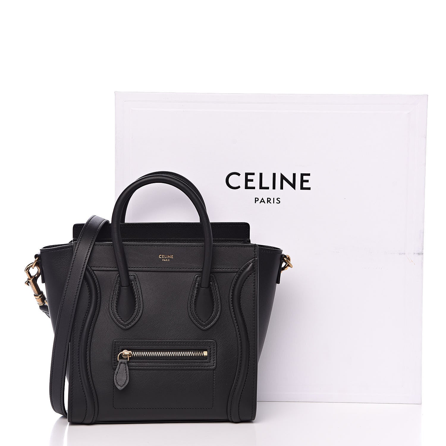 Celine Smooth Calfskin Nano Luggage Black 11 of 11