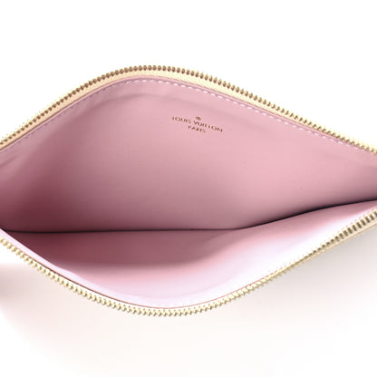 Louis Vuitton Damier Azur Pochette Felicie Chain Wallet Rose Ballerine 9 of 17