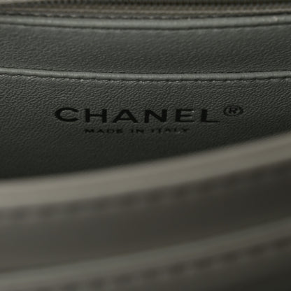 Chanel Lambskin Quilted Large Geometric Flap Light Grey 6 of 13