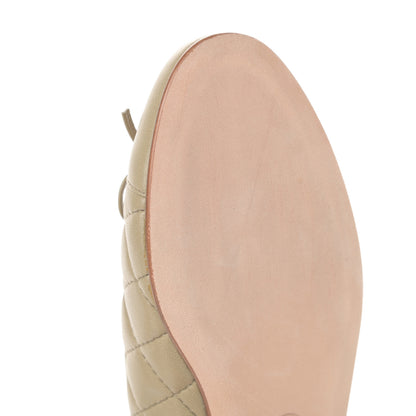 Chanel Lambskin Quilted Cap Toe Ballerina Flats 36.5 Beige Fonce 10 of 12