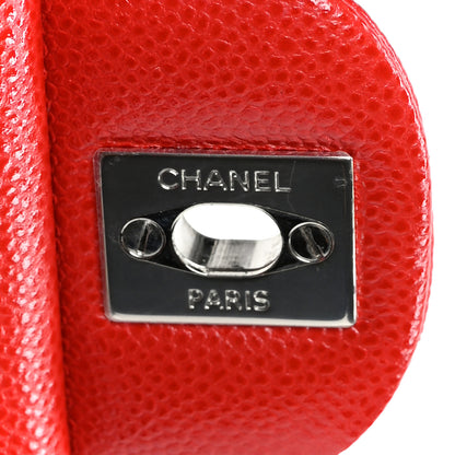 Chanel Caviar Quilted Medium Double Flap Red 6 of 10