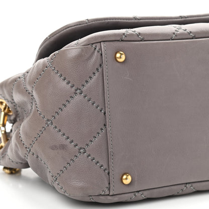 Chanel Calfskin Quilted Retro Chain Flap Grey 9 of 16